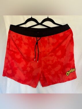 Men's Red Athletic Swim/Training Shorts